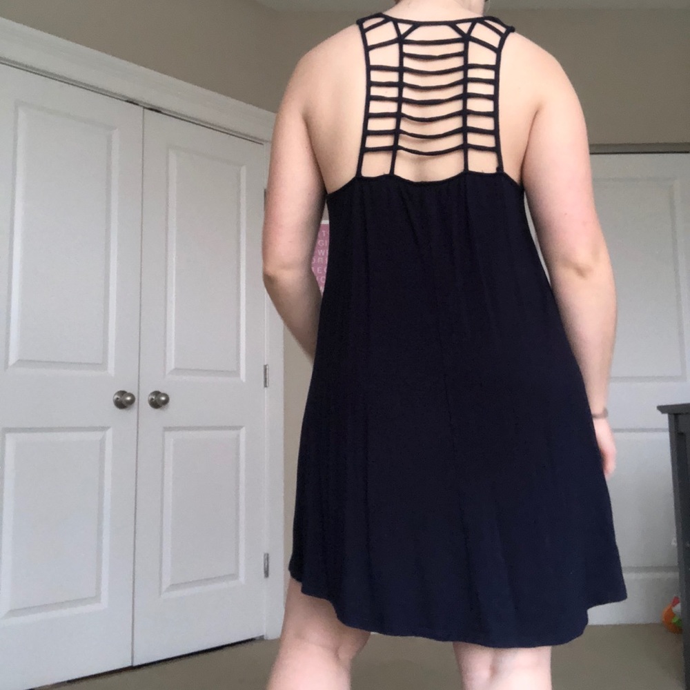 Strapped knee length dress!